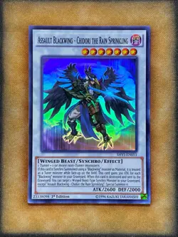 Yugioh Assault Blackwing - Chidori the Rain Sprinkling SHVI-EN051 Super 1st NM - Image 1