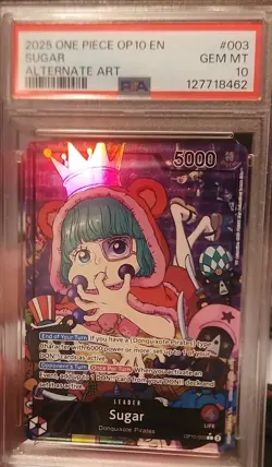 Namco Sugar OP10-003 Royal Blood Leader Alternate Art Foil PSA 10 English - Image 1