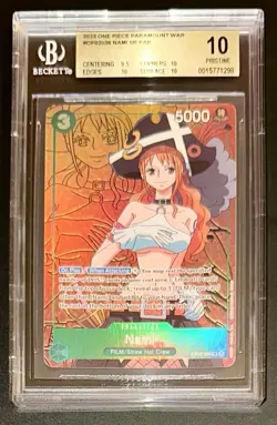 ONE PIECE BGS 10 NAMI OP02-036 PARAMOUNT WAR ENGLISH 2023! - Image 1