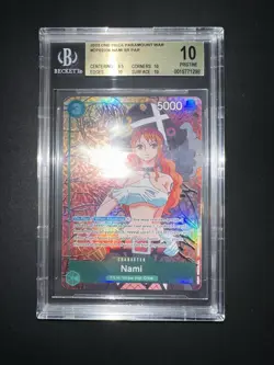 ONE PIECE BGS 10 NAMI OP02-036 PARAMOUNT WAR ENGLISH 2023! - Image 2