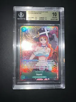 ONE PIECE BGS 10 NAMI OP02-036 PARAMOUNT WAR ENGLISH 2023! - Image 3