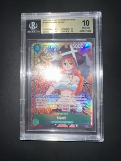 ONE PIECE BGS 10 NAMI OP02-036 PARAMOUNT WAR ENGLISH 2023! - Image 4