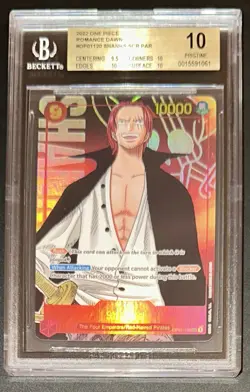 ONE PIECE BGS 10 SHANKS OP01-120 ROMANCE DAWN ENGLISH 2022! - Image 1