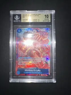 ONE PIECE BGS 10 MONKEY. D. LUFFY OP02-062 PARAMOUNT WAR ENGLISH 2023! - Image 2
