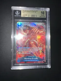 ONE PIECE BGS 10 MONKEY. D. LUFFY OP02-062 PARAMOUNT WAR ENGLISH 2023! - Image 4