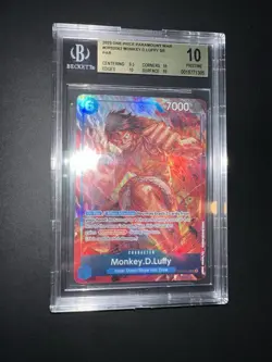 ONE PIECE BGS 10 MONKEY. D. LUFFY OP02-062 PARAMOUNT WAR ENGLISH 2023! - Image 5