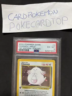 Pokemon Card Chansey 3/102 Psa 6-1ST-Ita-Holo-Ex/Mt - Image 2