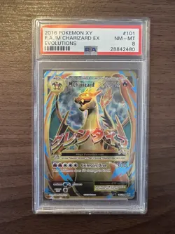 M Charizard EX XY Evolutions 13/108 2016 Holo Pokemon Card TCG PSA 8 - Image 1