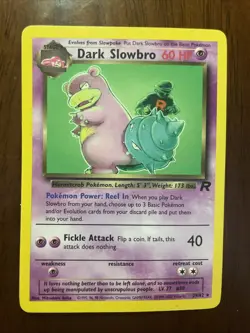 Pokemon Dark Slowbro Card 29/82 Non-Foil, LP Condition, 2000 Rare Vintage - Image 1