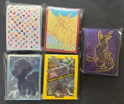 NEW Lot Of 5 Sealed Pokemon TCG Elite Trainer Box ETB Card Sleeves (x65) - Image 1