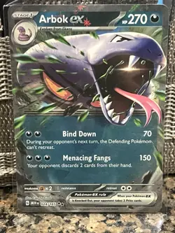 Pokemon TCG Arbok EX Holo Double Rare Card Scarlet & Violet 151 Set - Image 1