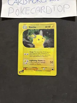 Pokemon Card Raichu 27/144-Skyridge- eng-holo Reverse-Exc! - Image 3