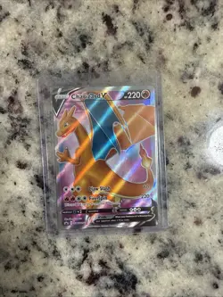 Pokemon TCG Charizard v Sword & Shield SWSH050 Holo Promo Card Mint Condition - Image 1