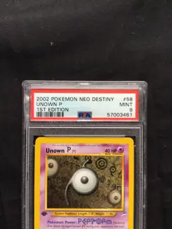 Pokemon Cards: 1st Edition Neo Destiny Uncommon: Unown P 58/105: PSA 9 - Image 3