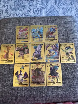 Lot Of 11 Good Foil Pokemon Cards - Charizard - Cramorant - Celebi Ampharos - Image 1