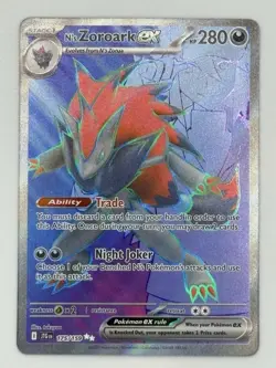 N's Zoroark ex 175 2025 Pokemon Journey Together Full Art Ultra Rare Card NM+ b - Image 1