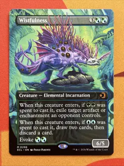Magic MTG - Wistfulness - Borderless Non-Foil Mythic (0296) Lorwyn Eclipsed NM - Image 1
