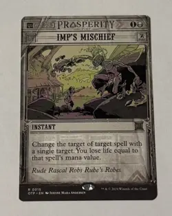 MTG Imp's Mischief - Outlaws of Thunder Junction: Breaking News LP - Image 1