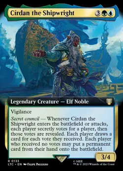 LTC Extended Art CIRDAN THE SHIPWRIGHT 1x Rare Lord of the Rings MTG NM - Image 1