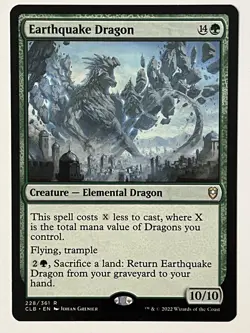 Earthquake Dragon Commander Legends: Battle for Baldur's Gate Non-Foil MTG NM - Image 1