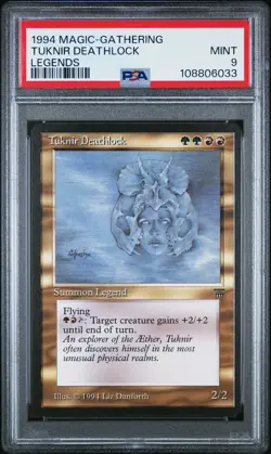 TUKNIR DEATHLOCK Legends Rare Reserved List PSA 9 MTG EDH [Nostalgium] - Image 1
