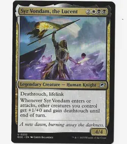 MTG, EOE, Uncommon, Legendary Creature - Human Knight - Syr Vondam, the Lucent - Image 1