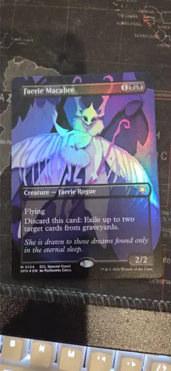 MTG Faerie Macabre Borderless Foil Lorwyn - Image 1