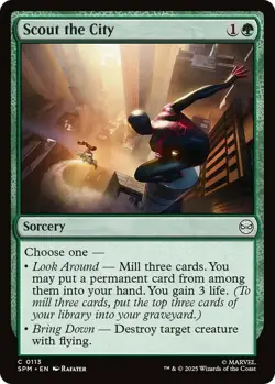 NM-Mint, English MTG Foil Scout the City - Foil Marvel's Spider-Man Magic the Ga - Image 1