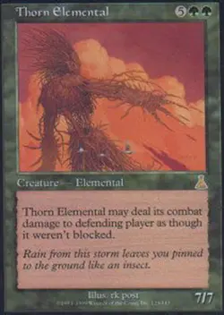 Heavy Play, English MTG Regular Thorn Elemental Urza's Destiny Magic the Gatheri - Image 1