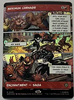 MTG Marvel’s Spider-Man Maximum Carnage Enchantment - Saga RARE FOIL #0225 - Image 1