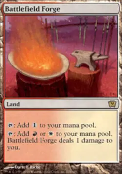 Moderate Play, English MTG Regular Battlefield Forge 9th Edition Magic the Gathe - Image 1