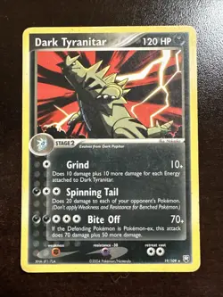 Dark Tyranitar 19/109 Non-holo Pokemon TCG Team Rocket Returns MINOR DMG - Image 1