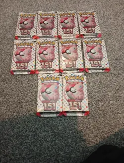 10 Scarlet And Violet 151 Sealed Brand New Pokemon Booster Packs Bundle - Image 1
