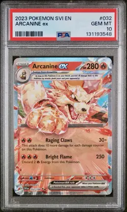 POKEMON PSA 10 ARCANINE EX 032/198 SCARLATTO e VIOLETTO ENGLISH 2023! - Image 1