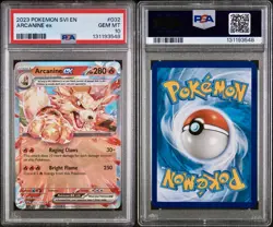 POKEMON PSA 10 ARCANINE EX 032/198 SCARLATTO e VIOLETTO ENGLISH 2023! - Image 3
