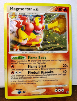 POKEMON MAGMORTAR 31/132 COSMOS HOLO RARE SECRET WONDERS HP-DMG WITH SWIRL - Image 1