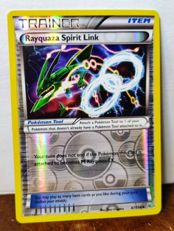 POKEMON RAYQUAZA SPIRIT LINK 87/108 REVERSE HOLO TRAINER ROARING SKIES LP - Image 1