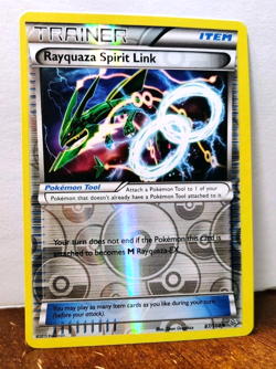 POKEMON RAYQUAZA SPIRIT LINK 87/108 REVERSE HOLO TRAINER ROARING SKIES LP - Image 1