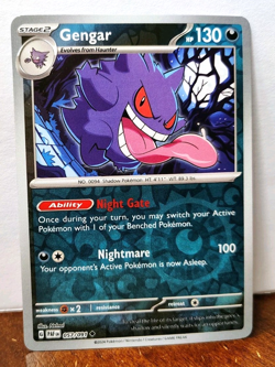 POKEMON GENGAR 057/091 REVERSE HOLO PALDEAN FATES LP-NM - Image 1