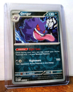 POKEMON GENGAR 057/091 REVERSE HOLO PALDEAN FATES LP-NM - Image 5