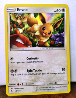 POKEMON EEVEE 48/68 HOLO RARE HIDDEN FATES LP - Image 1