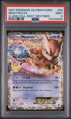 Mewtwo EX - 54/99 - Pokemon Celebrations - Classic Collection - PSA 9 - Image 1