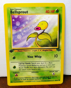 POKEMON BELLSPROUT 49/64 1ST EDITION JUNGLE LP-NM - Image 1