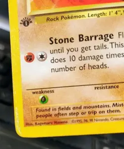 POKEMON GEODUDE 47/62 1ST EDITION FOSSIL MP-LP - Image 5
