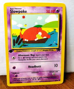 POKEMON SLOWPOKE 67/82 1ST EDITION TEAM ROCKET LP - Image 1
