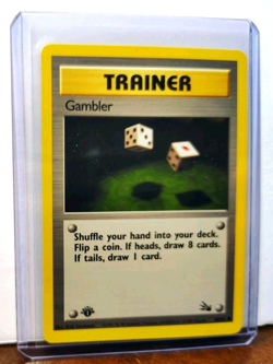 POKEMON GAMBLER 60/62 1ST EDITION TRAINER FOSSIL LP - Image 5