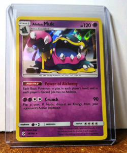POKEMON ALOLAN MUK 58/149 HOLO RARE SUN AND MOON BASE NEAR MINT - Image 3
