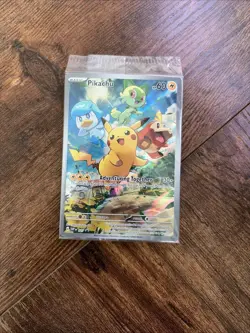 Pokemon TCG Pikachu 027 Promo Holo Black Star Paldea Evolved, Sealed - Image 1