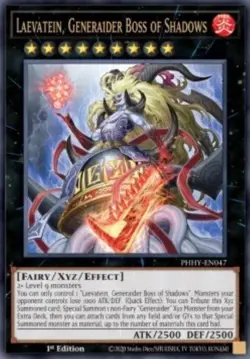 Yugioh-Laevatein, Generaider Boss of Shadows-Ultra Rare-1st Ed-PHHY EN047 (NM) - Image 1