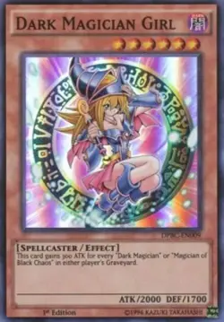 Yugioh-Dark Magician Girl-Super Rare-1st Edition-DPBC EN009 (LP) - Image 1